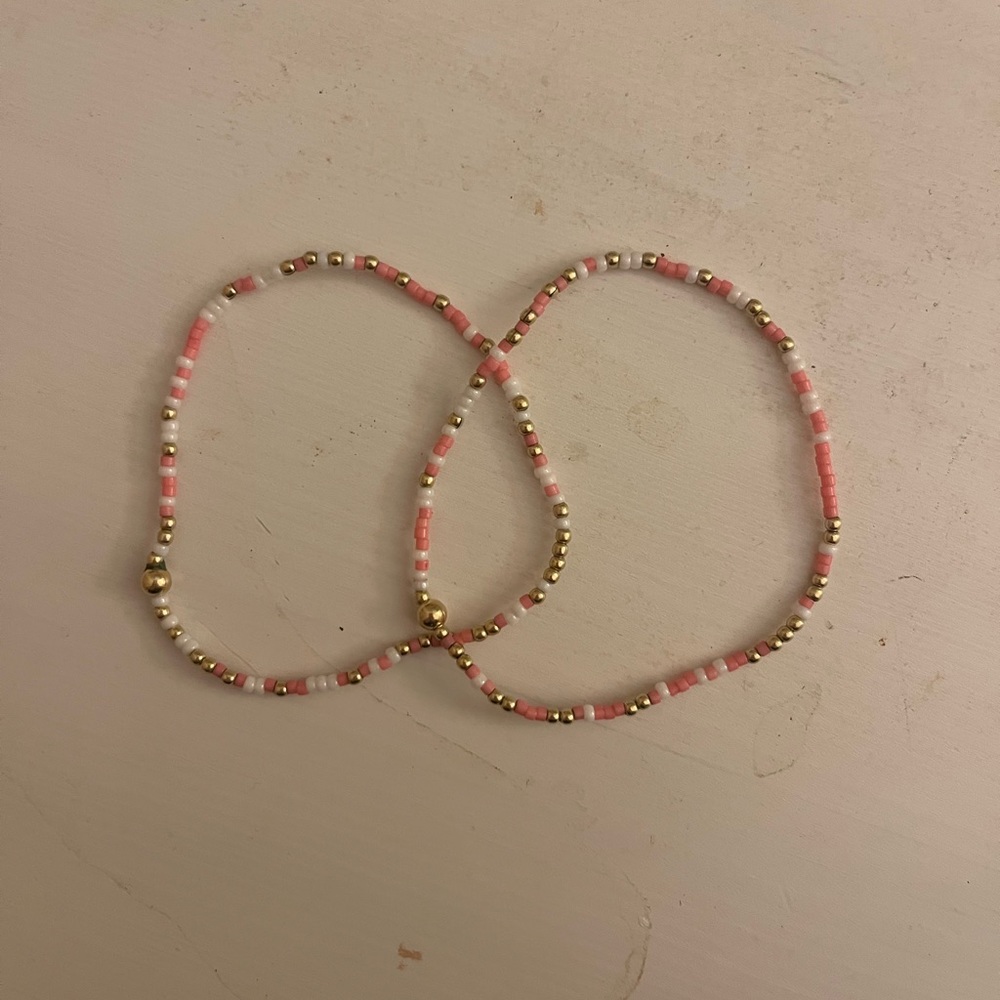 Enewton gold and pink braclet stack!!